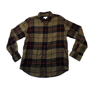 Mens Croft & Barrow Long Sleeve Plaid Soft Cotton Flannel Button Up Shirt Large